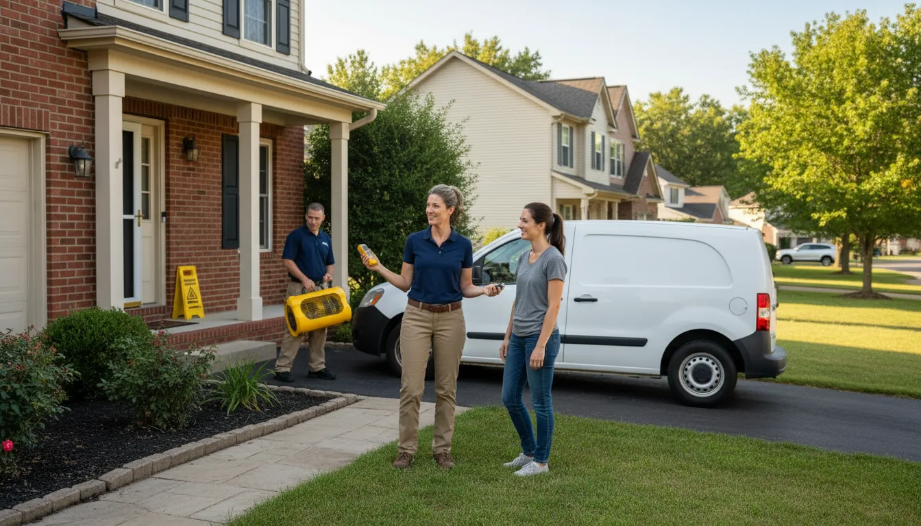 Residential water damage restoration in Cisne, IL